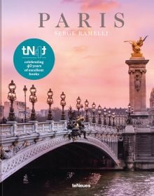 Book cover of Paris, featuring The Pont Alexandre III arch bridge over the Seine in the French city. Published by teNeues Books.