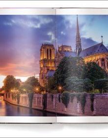 Book cover of Paris, featuring The Pont Alexandre III arch bridge over the Seine in the French city. Published by teNeues Books.