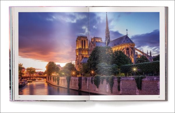 Book cover of Paris, featuring The Pont Alexandre III arch bridge over the Seine in the French city. Published by teNeues Books.