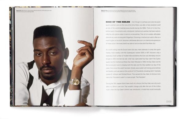 Book cover of Million Dollar Hip Hop Watches; featuring a luxury watch on a tattooed wrist. Published by teNeues Books.