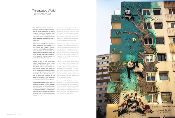 Book cover of Masters of Street Art: Art Without A Frame; featuring a large artwork of rabbit on corner of building. Published by teNeues Books.