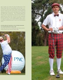 Book cover of Golf – The Ultimate Book; featuring a green golf course. Published by teNeues Books.