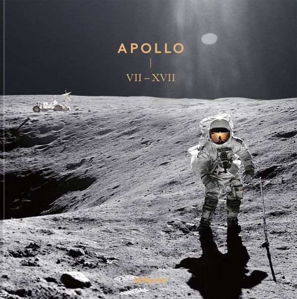 Book cover of Apollo VII-XVII: Revised and Extended Edition; featuring an astronaut on the moon. Published by teNeues Books.