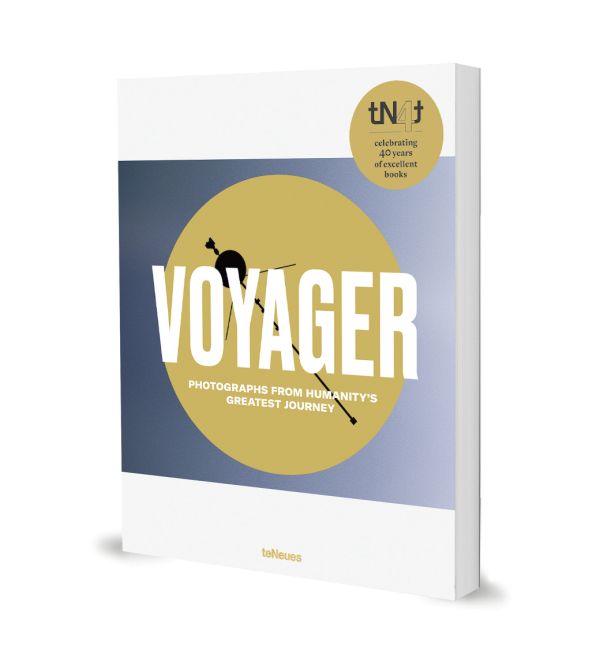 Book cover of Voyager: Photographs from Humanity's Greatest Journey. Published by teNeues Books.