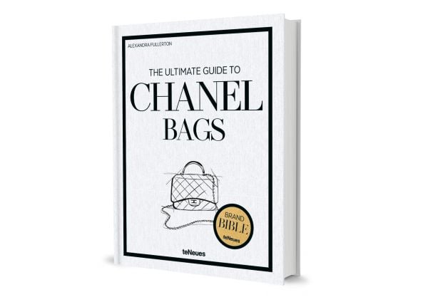 Book cover of The Ultimate Guide to Chanel Bags featuring a quilted handbag. Published by teNeues Books.