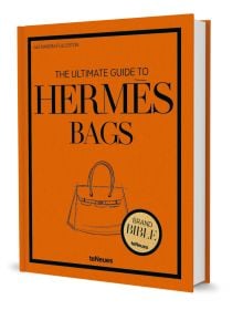 Book cover of The Ultimate Guide to Hermès Bags; featuring the Birkin handbag. Published by teNeues Books.