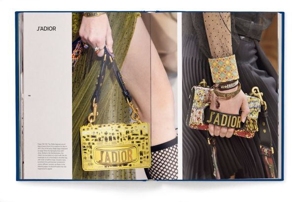 Book cover of The Ultimate Guide to Dior Bags; featuring Dior's saddle bag. Published by teNeues Books.