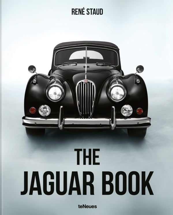 Book cover of The Jaguar Book: Collector's Edition; featuring the front of a black car. Published by teNeues Books.