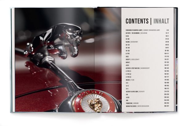 Book cover of The Jaguar Book: Collector's Edition; featuring the front of a black car. Published by teNeues Books.