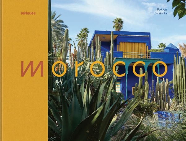 Book cover of Morocco; featuring a modern house surrounded by cacti. Published by teNeues Books.