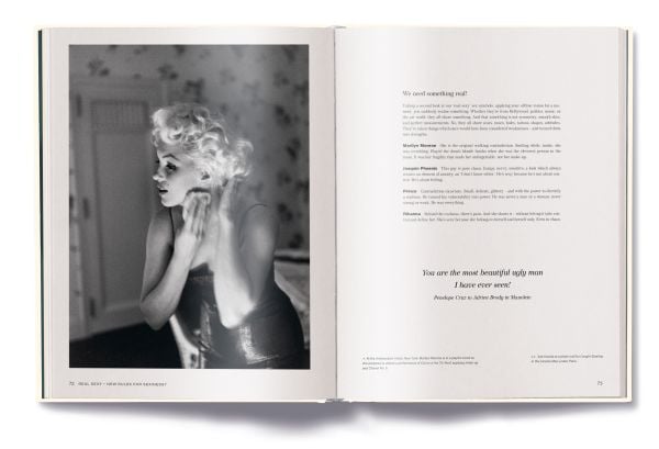 Book cover of Sexiness: The Secret of Irresistible Charm; featuring a Marilyn Monroe reading a newspaper. Published by teNeues Books.