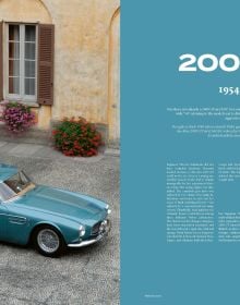Book cover of The Maserati Book; featuring a car with vertical doors. Published by teNeues Books.