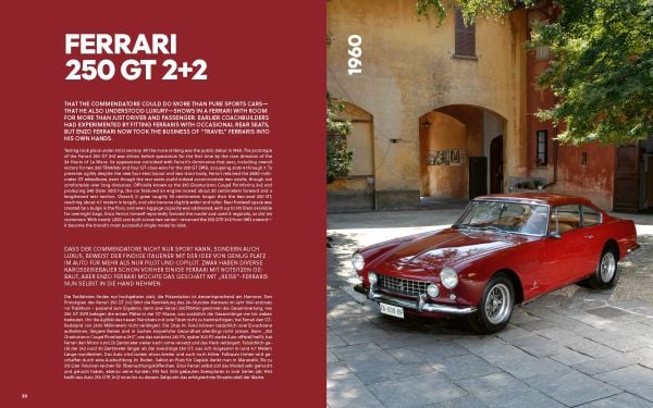 Book cover of Ferrari Milestones; with a Ferrari model. Published by teNeues Books.