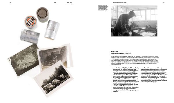 Book cover of Porsche Archive(s) Unlocked: 100 Rarities from Zuffenhausen; featuring two rows of model cars. Published by HEEL.