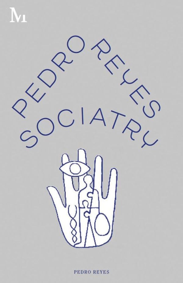 Book cover of Sociatry; featuring the palm of hand with eye and figure of man made of puzzle pieces. Published by Verlag Kettler.