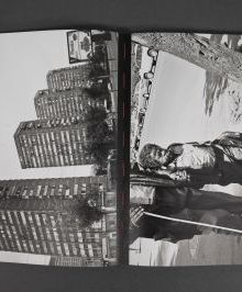 Book cover of Walking Distance, with red filter over seascape, vertical red line to centre. Published by Verlag Kettler.