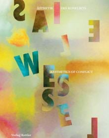 Book cover of Elias Wessel, Aesthetics of Conflict, featuring a colourful abstract artwork. Published by Verlag Kettler.