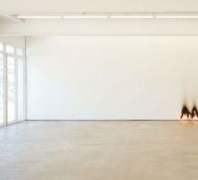 Art catalogue cover of Nasan Tur: Hunted, with a soft spot-light on a dead baby deer. Published by Verlag Kettler.