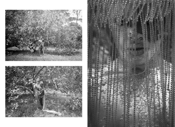 Book cover of Deeply Human: Global Queer Photography, with the back a male wearing a white flower headpiece. Published Verlag Kettler.