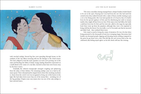 Rabbit shaped cloud in sky, to cover of 'Rabbit Cloud and The Rainmakers', by River Books.