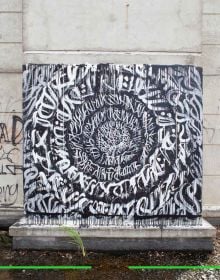 Book cover of Bangkok Street Art and Graffiti, with a graffiti style artwork of head with helmet, and dripping paint. Published by River Books.