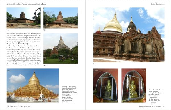 Book cover of Decoding Southeast Asian Art, with a Southeast Asian gold relief, with Buddha to centre. Published by River Books.