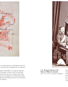 Book cover of Unseen Burma, Early Photography 1862-1962, with a woman in traditional dress, sitting on rug, with hand on cushion. Published by River Books.