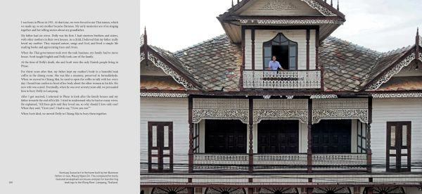 Book cover of The Social Life of Teak, with a figure carrying a large round basket above head. Published by River Books.