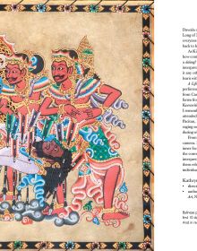 Book cover of A Life in Shadows: Shadow theatre in South East Asia: with four silhouettes of figures holding up decorative shapes. Published by River Books.