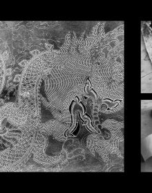 Book cover of A Life in Shadows: Shadow theatre in South East Asia: with four silhouettes of figures holding up decorative shapes. Published by River Books.