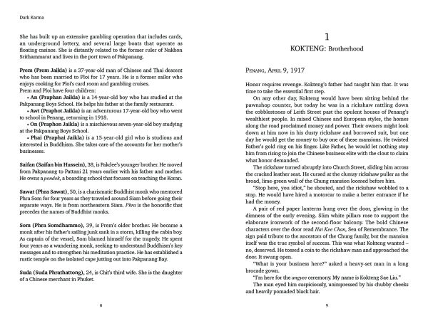 Book cover of Dark Karma: featuring a young woman. Published by River Books.