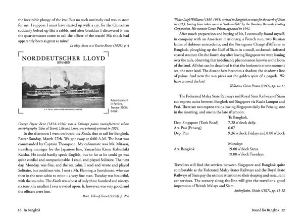Book cover of In Bangkok: Siam's Capital through Foreign Eyes, 1895-1935: with temple buildings. Published by River Books.