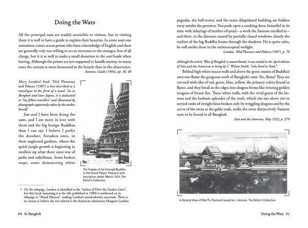 Book cover of In Bangkok: Siam's Capital through Foreign Eyes, 1895-1935: with temple buildings. Published by River Books.