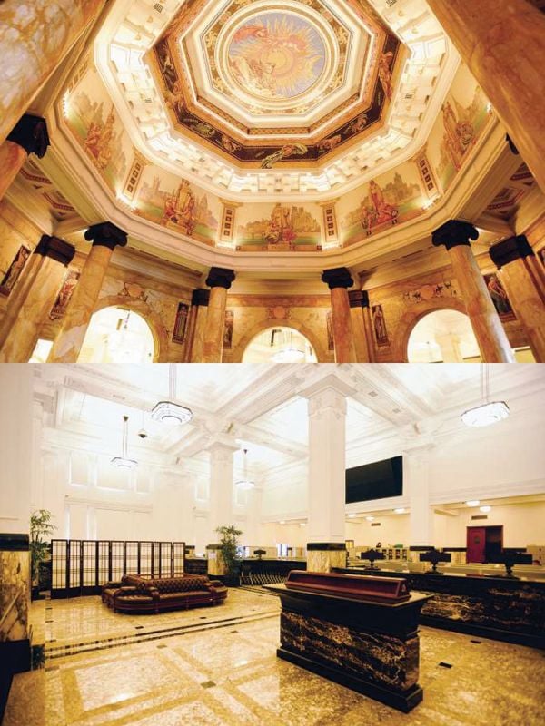 Book cover of Shanghai Bund Architecture, with a building with domed section. Published by Tongji University Press.