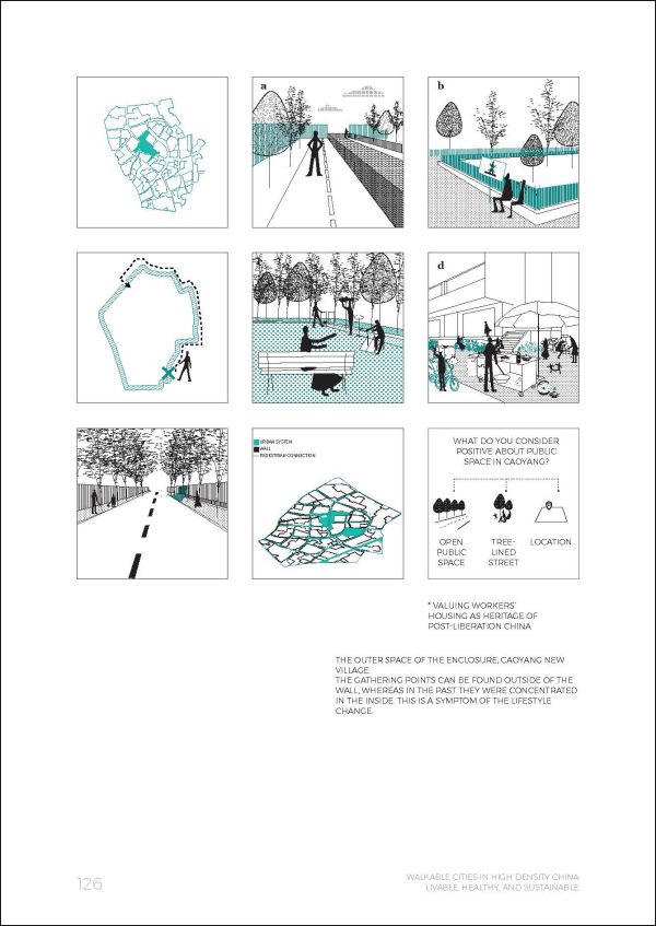 Book cover of Walkable Cities in High Density China: Livable, Healthy and Sustainable; featuring an aerial map. Published by Tongji University Press.