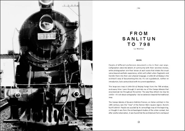 Book cover of A Little Bit of Beijing: 798; featuring an aerial view of city. Published by Tongji University Press.