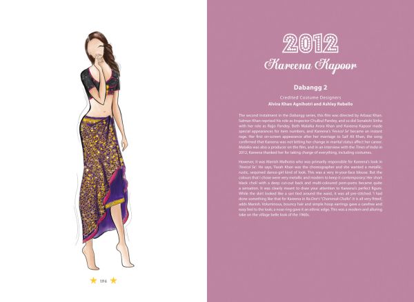 Book cover of 100 Iconic Bollywood Costumes. Published by Roli Books.