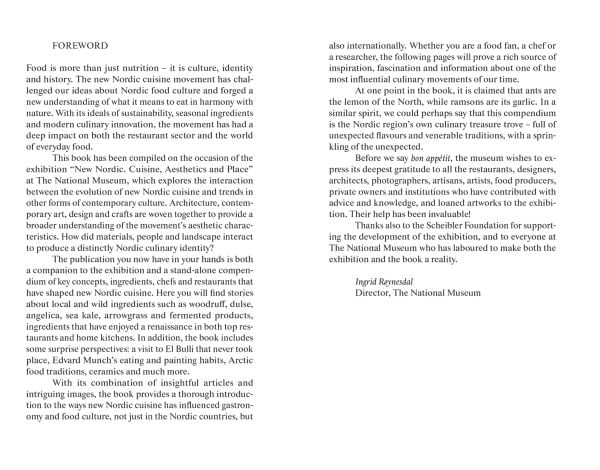 Book cover of New Nordic: Cuisine, Aesthetics and Place. A compendium; featuring a snail, half a fish, and a loaf of bread. Published by National Museum, Oslo.