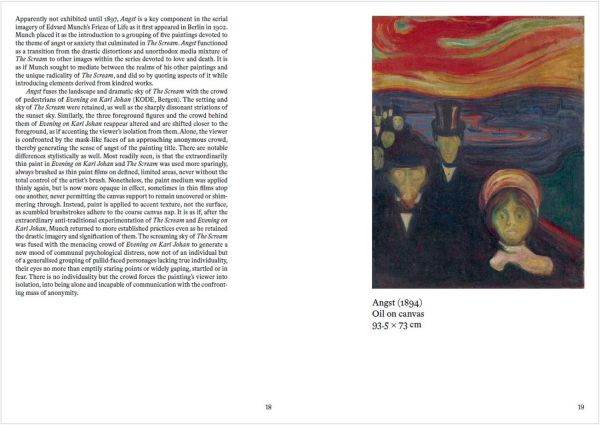 Book cover of Edvard Munch: A Selection, featuring Edvard Munch's painting titled 'Vampire' which depicts a man and woman embracing, with the woman kissing the man's neck. Published by MUNCH.