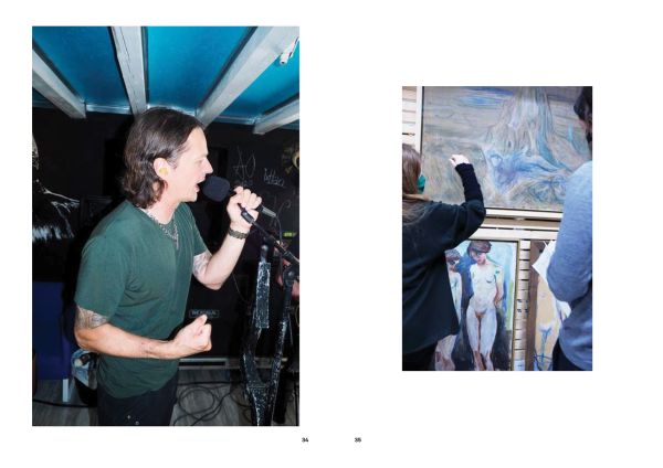 Book cover of of Satyricon & Munch, with a hand reaching towards a collection of guitar plectrums. Published by MUNCH.