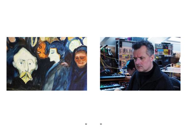 Book cover of of Satyricon & Munch, with a hand reaching towards a collection of guitar plectrums. Published by MUNCH.