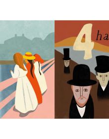 Book cover from a box set of Ingela P Arrhenius's, My First Books: Inspired by Edvard Munch, with a figure from a painting titled 'The Scream'. Published by MUNCH.