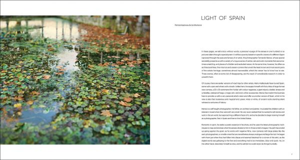 Book cover of Light of Spain: Fernando Manso, with the Spanish coast and mountains behind. Published by Ediciones El Viso.