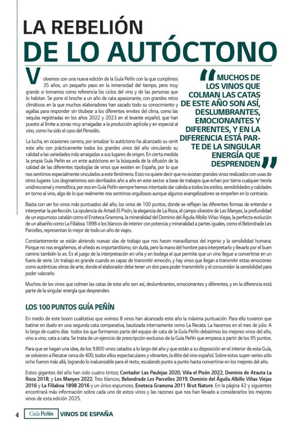 Book cover of Guía Peñín Vinos de España 2025. Published by Grupo Penin.