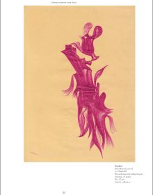 Book cover of Drawings Alan Glass: Paris 1954-1962, with blue ballpoint pen ink drawings of surrealist figures. Published by Ediciones El Viso.