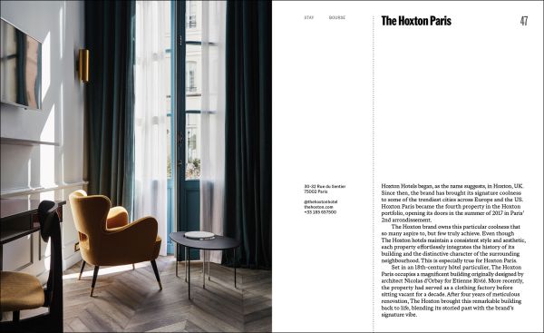 Book cover of Paris; featuring Parisian architecture through an archway. Published by Helmin & Sorgenfri.