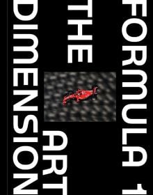 Book cover of Formula 1 - The Art Dimension; with a red F1 Ferrari. Published by Helmin & Sorgenfri.