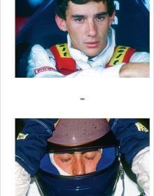 Book cover of Formula 1 - The Art Dimension; with a red F1 Ferrari. Published by Helmin & Sorgenfri.