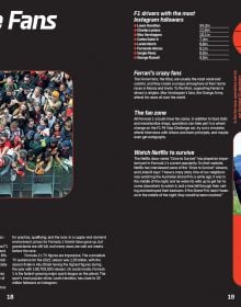 Book cover of Formula 1 - A Turbocharged Guide; featuring a F1 race. Published by Helmin & Sorgenfri.