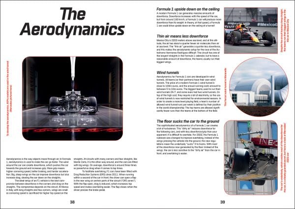 Book cover of Formula 1 - A Turbocharged Guide; featuring a F1 race. Published by Helmin & Sorgenfri.